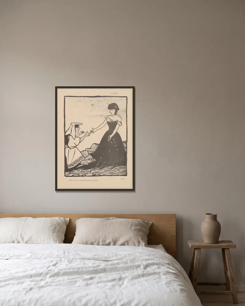Das Unglück von Félix Vallotton gerahmt an einer Wand