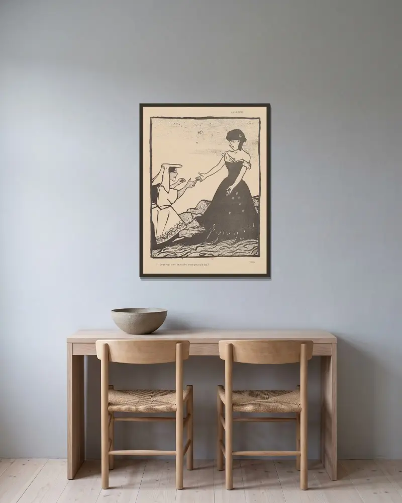 La Guine von Félix Vallotton gerahmt an einer Wand