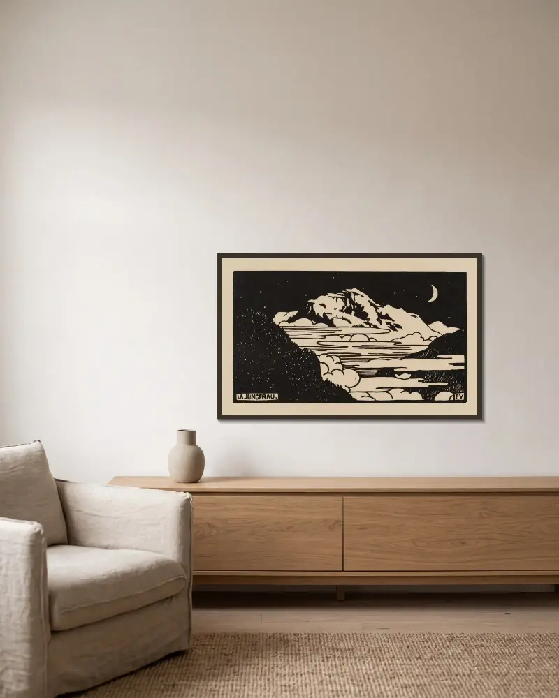 La Jungfrau, 1892 – nr 2 av Félix Vallotton inramad på en vägg