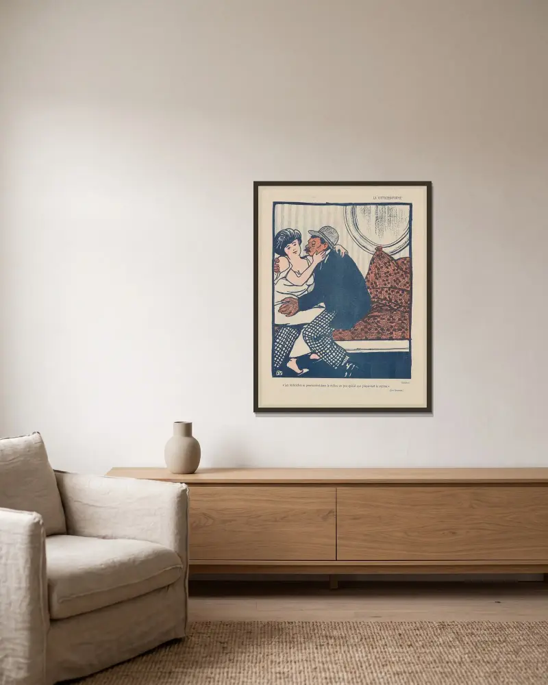 Die Justiz informiert von Félix Vallotton gerahmt an einer Wand