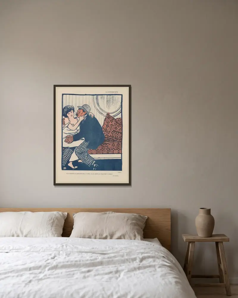 Die Justiz informiert von Félix Vallotton gerahmt an einer Wand