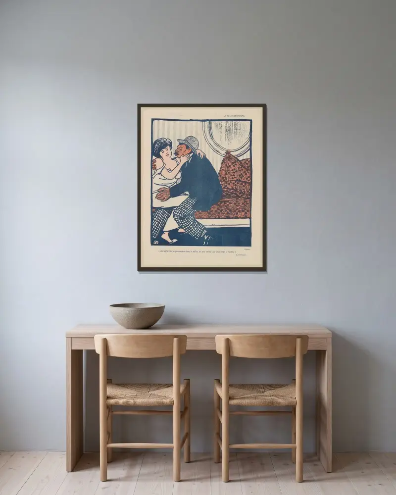 Die Justiz informiert von Félix Vallotton gerahmt an einer Wand