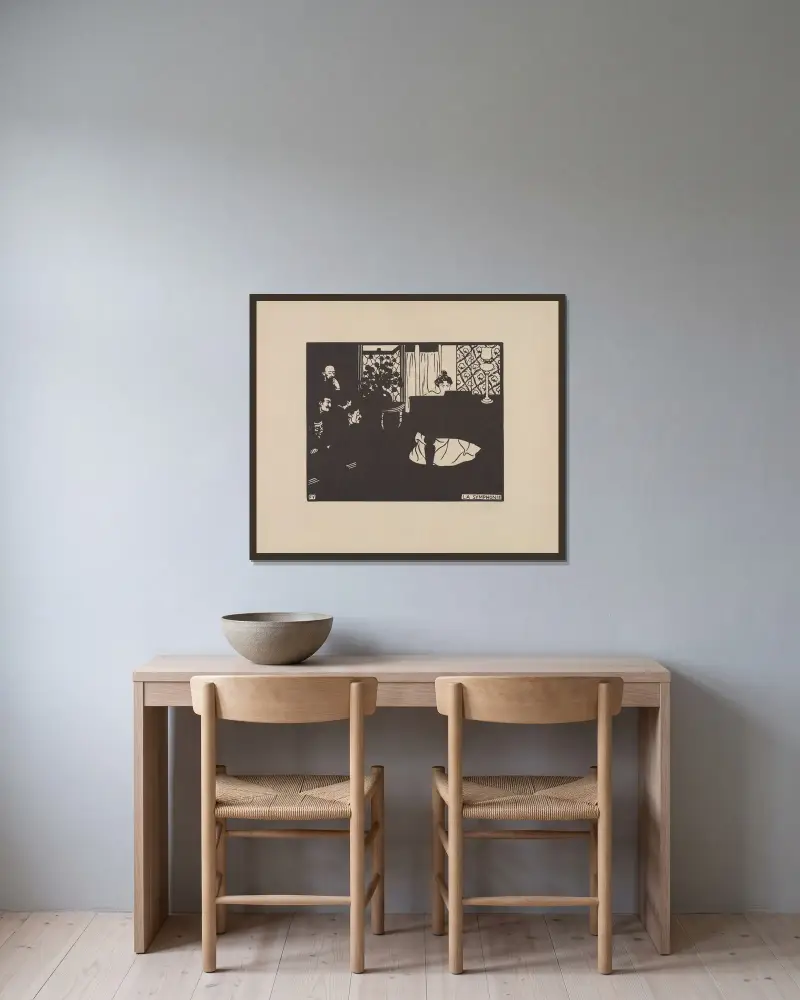 La symphonie av Félix Vallotton inramad på en vägg