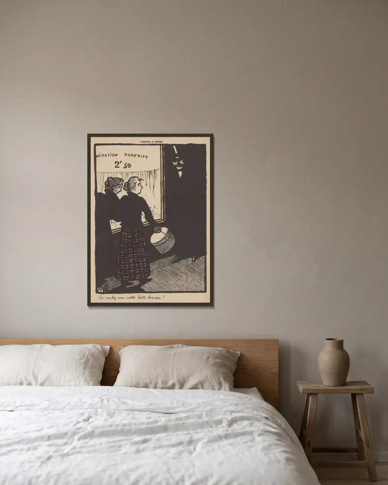 La voulez-vous cette belle broche av Félix Vallotton inramad på en vägg