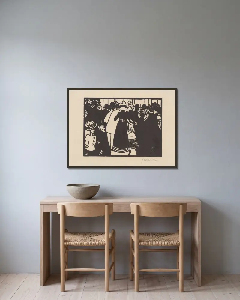 Witryna Lalique'a, Félix Vallotton w ramie na ścianie