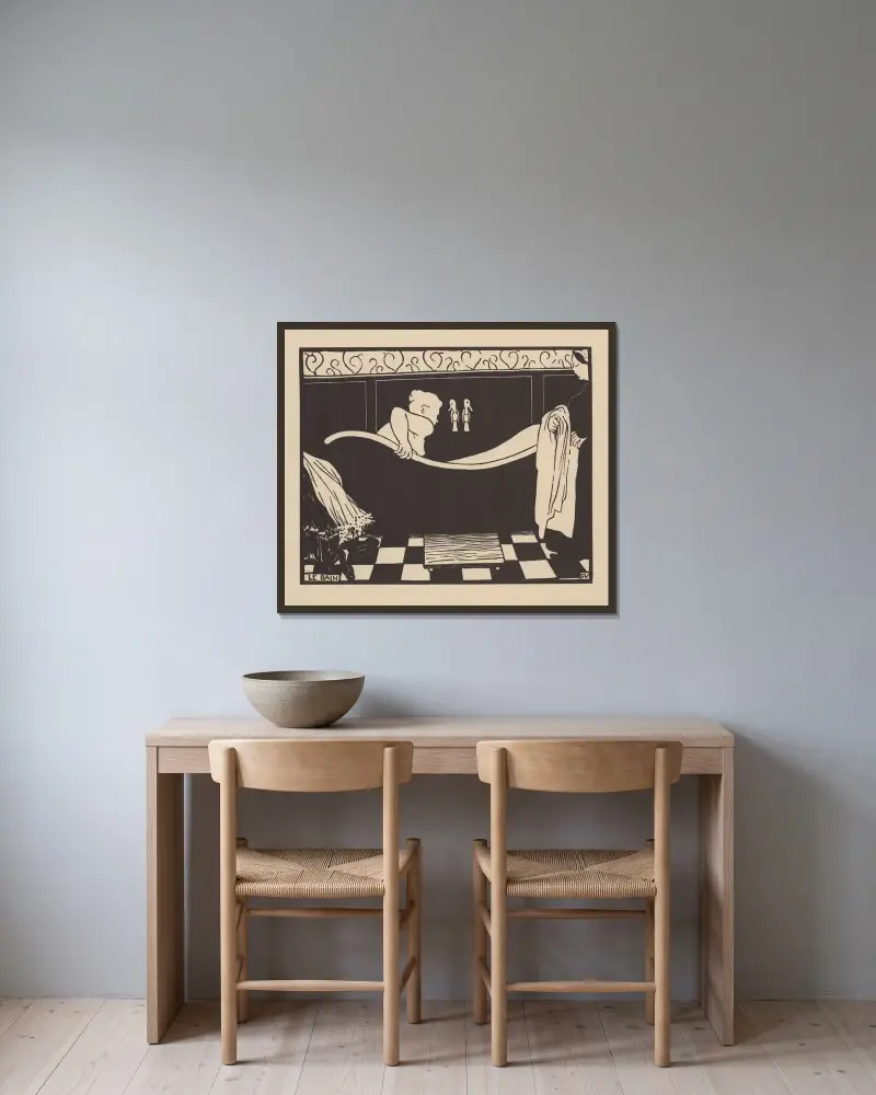 Koupel, Félix Vallotton v rámu na stěně