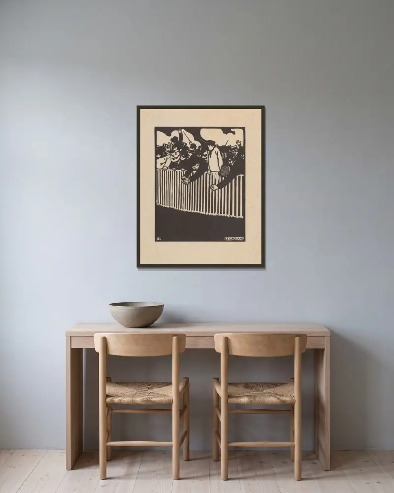Der Sieger von Félix Vallotton gerahmt an einer Wand