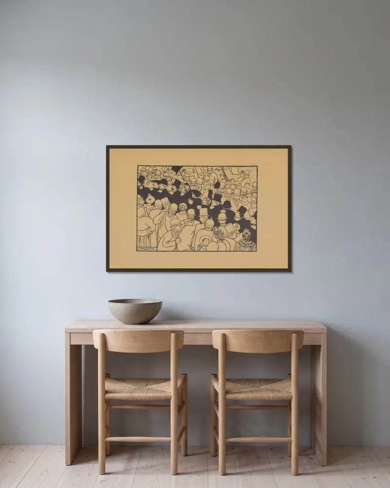 Le Monôme, Félix Vallotton v rámu na stěně