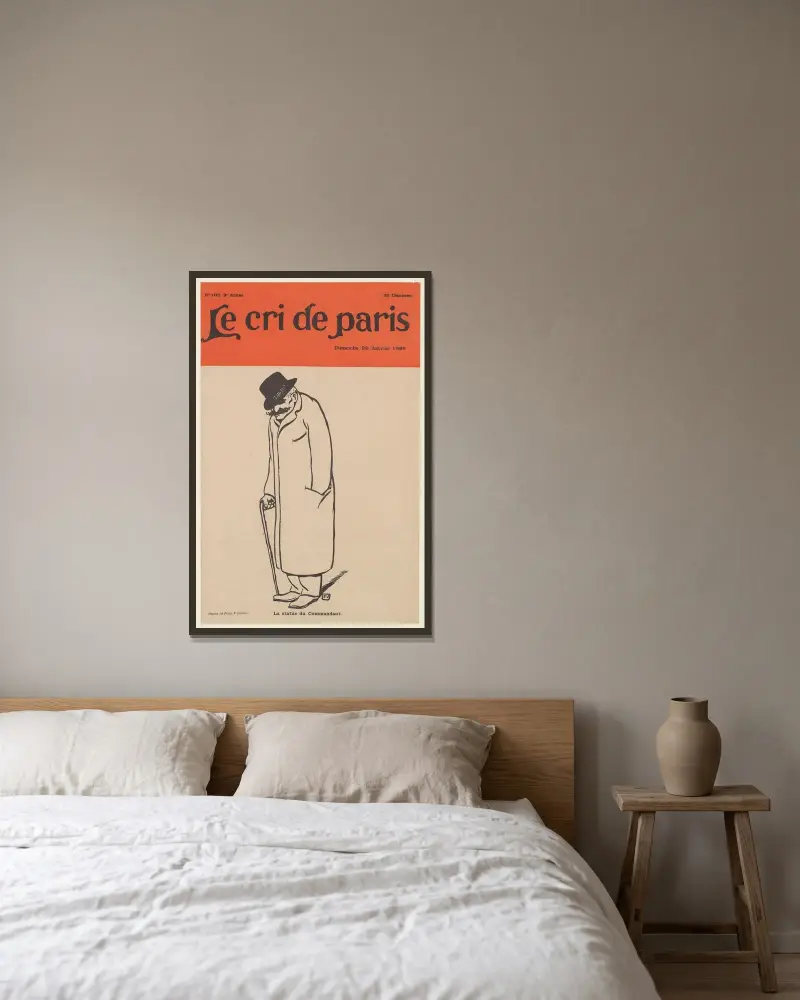 Die befehlenden Statuen von Félix Vallotton gerahmt an einer Wand