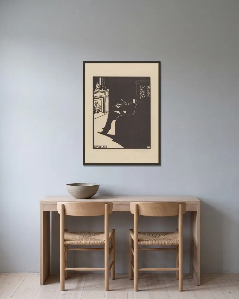 Housle, Félix Vallotton v rámu na stěně