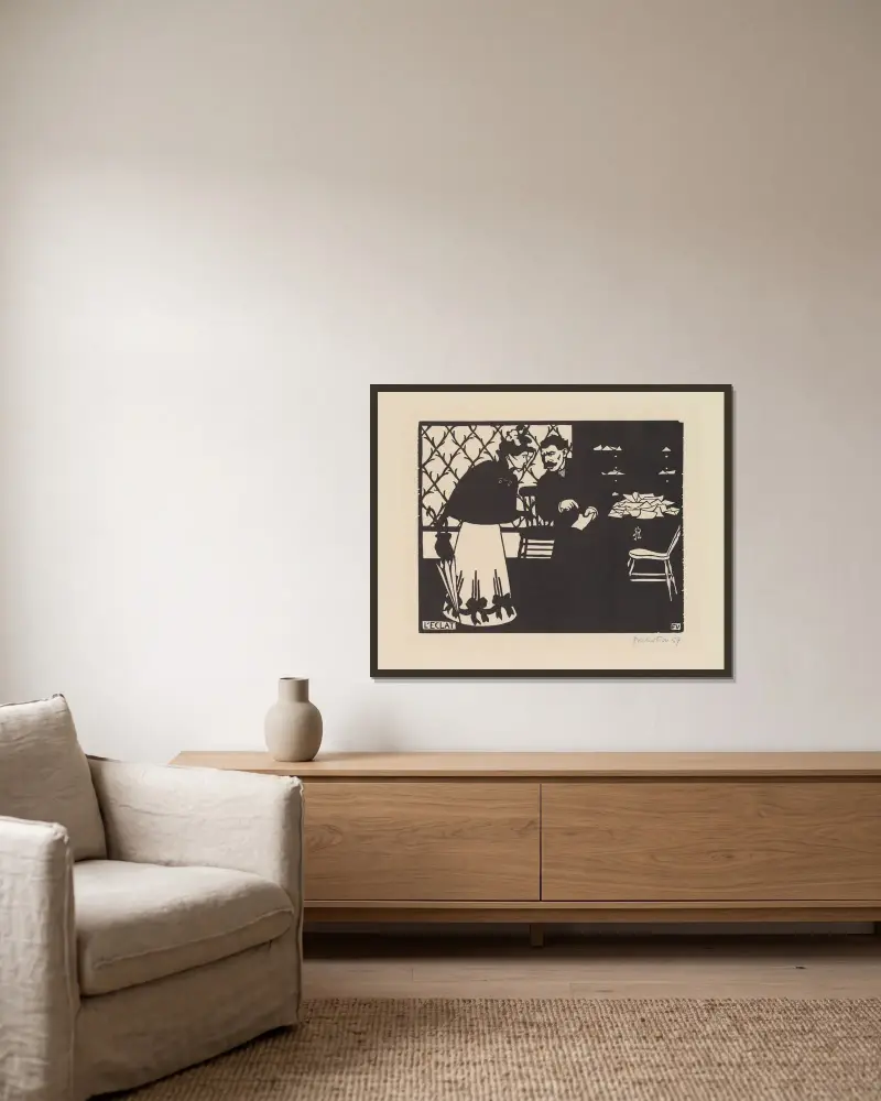 L'Éclat von Félix Vallotton gerahmt an einer Wand