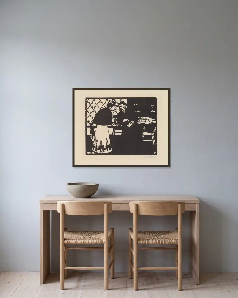 L'Éclat von Félix Vallotton gerahmt an einer Wand