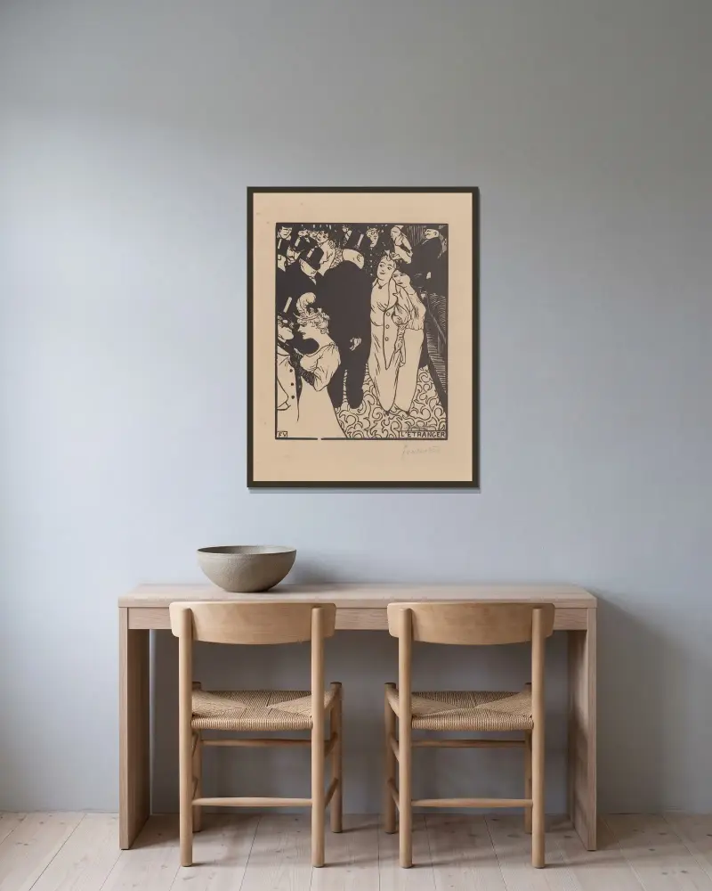 Der Fremde von Félix Vallotton gerahmt an einer Wand