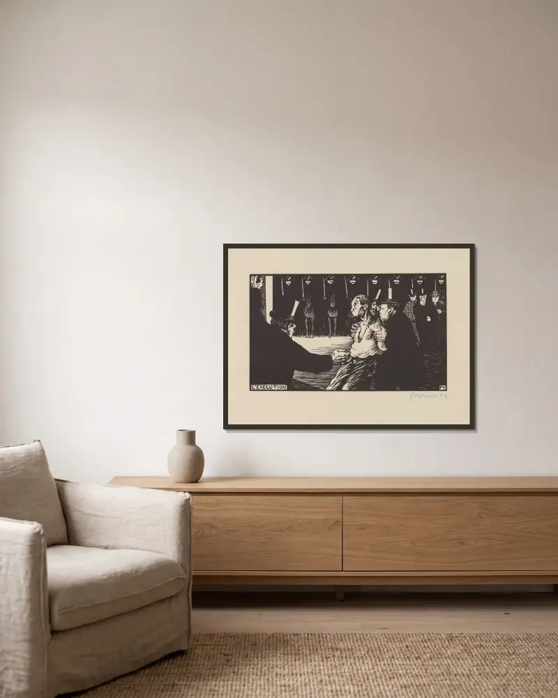Egzekucja, Félix Vallotton w ramie na ścianie