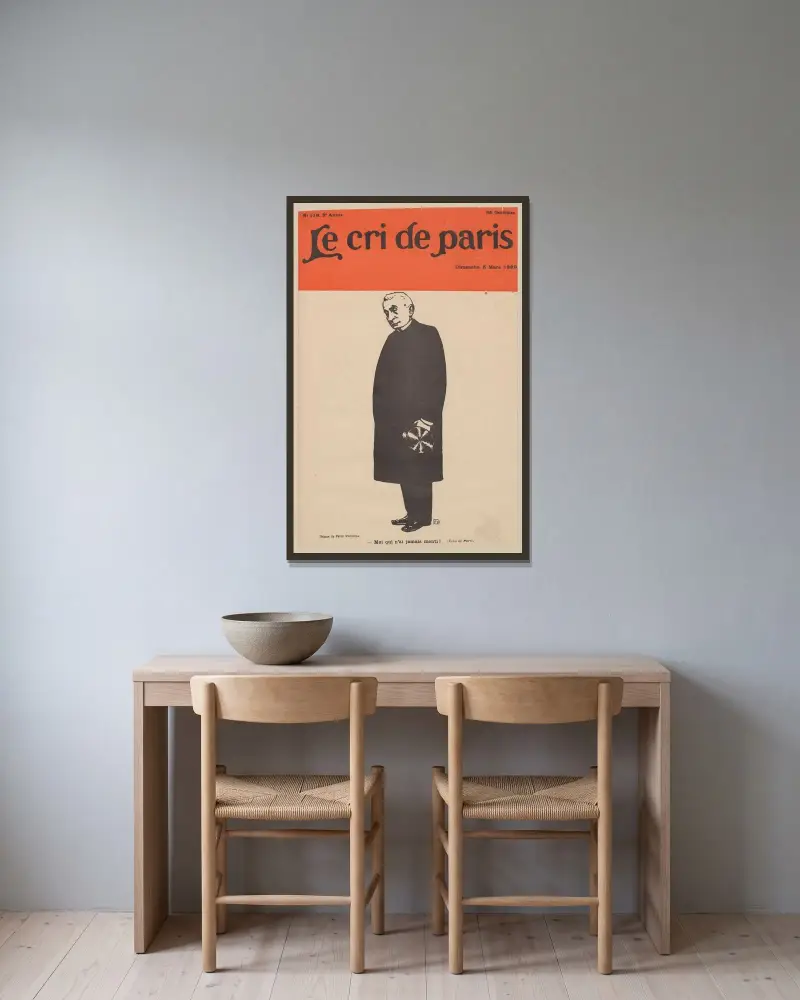 Moi qui n’ai jamais menti! av Félix Vallotton inramad på en vägg
