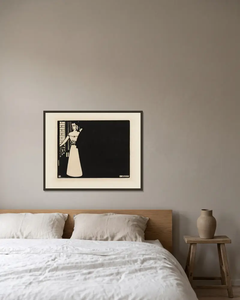 Peníze (Intimity V), Félix Vallotton v rámu na stěně