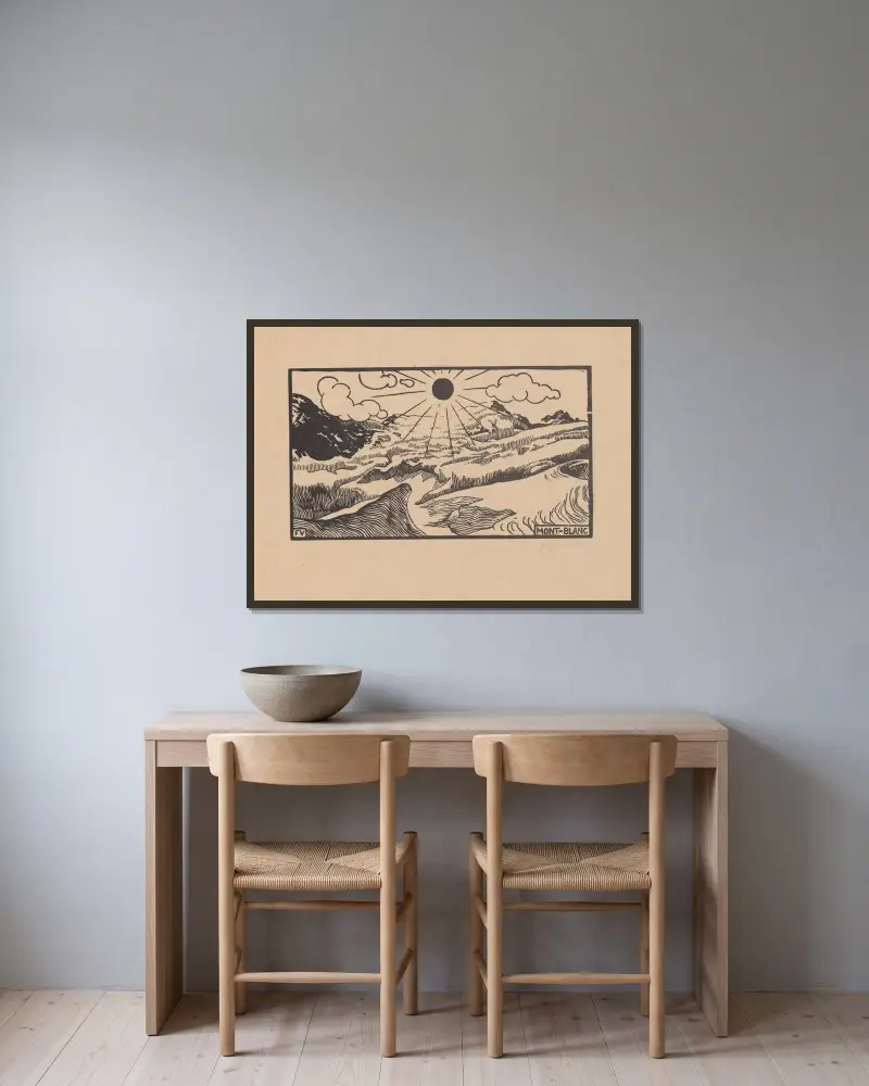 Mont Blanc, 1892 – nr 2, Félix Vallotton w ramie na ścianie