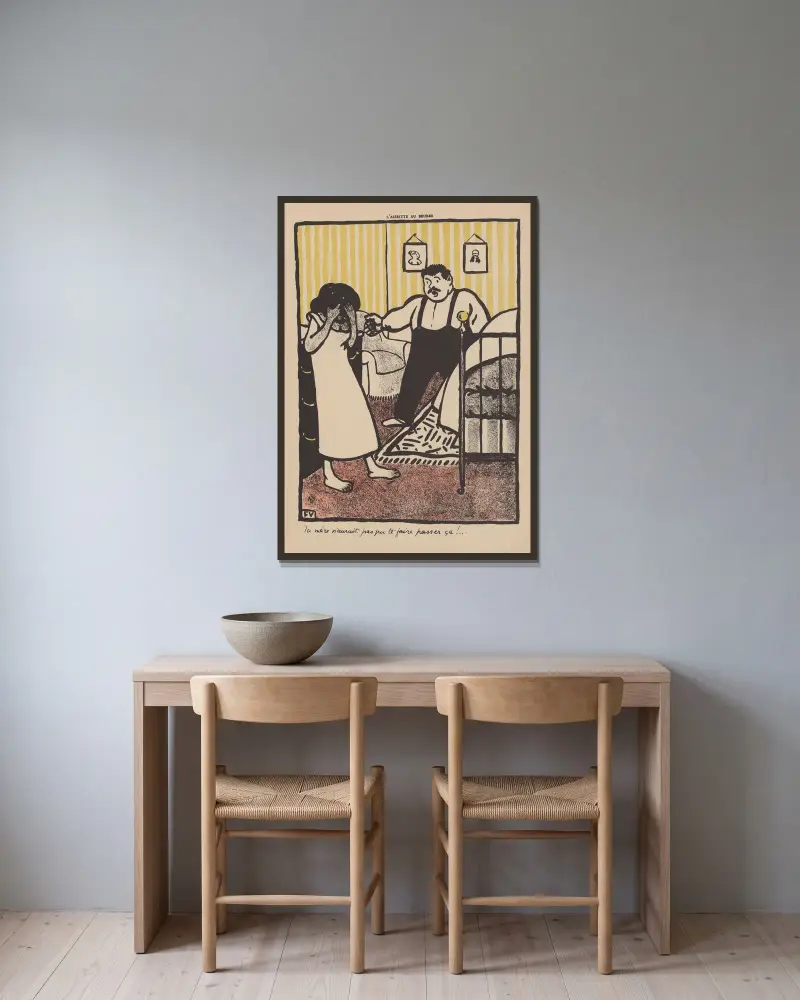 Ta mère n’aurait pas pu te faire passer ça! av Félix Vallotton inramad på en vägg