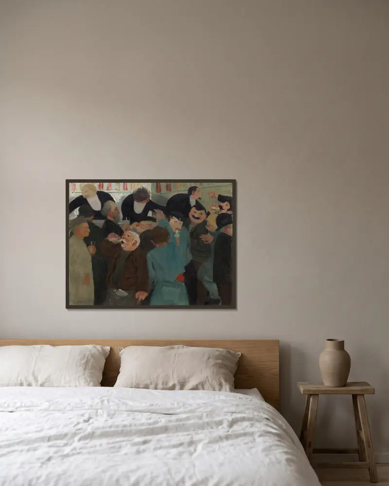 Bistro, Félix Vallotton v rámu na stěně
