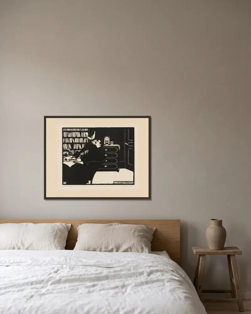 Słuszny powód (La Raison probante), Félix Vallotton w ramie na ścianie