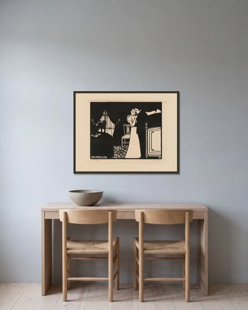Wspaniała szpilka, Félix Vallotton w ramie na ścianie