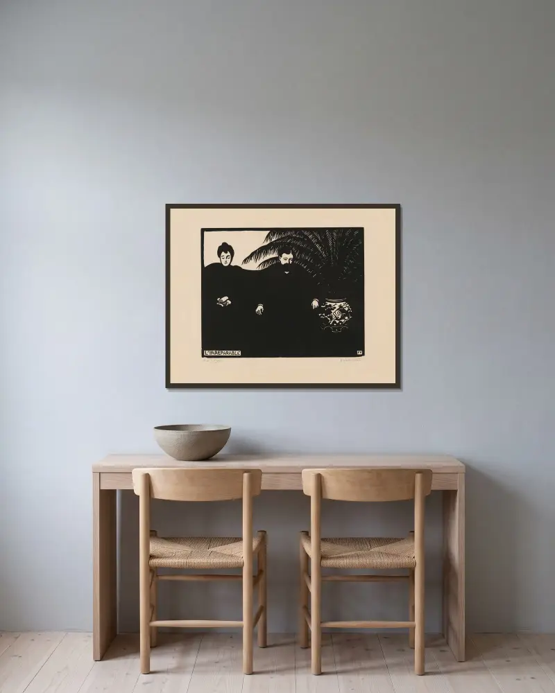 Das Irreparable von Félix Vallotton gerahmt an einer Wand