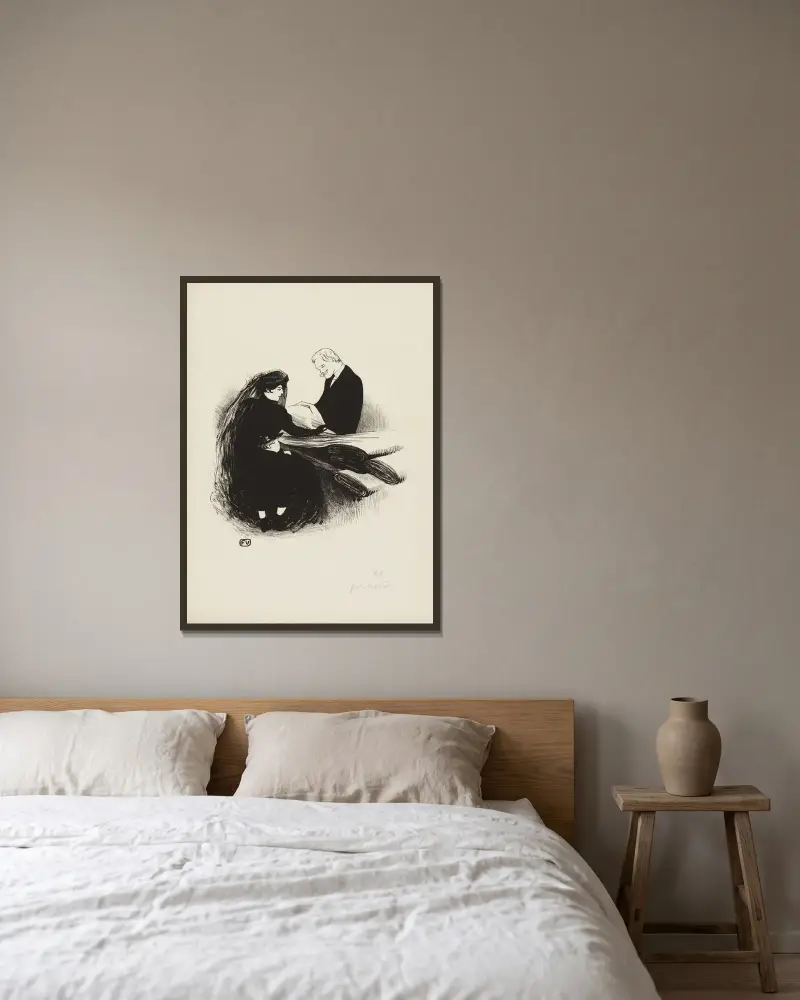 Die neueste Mode von Félix Vallotton gerahmt an einer Wand