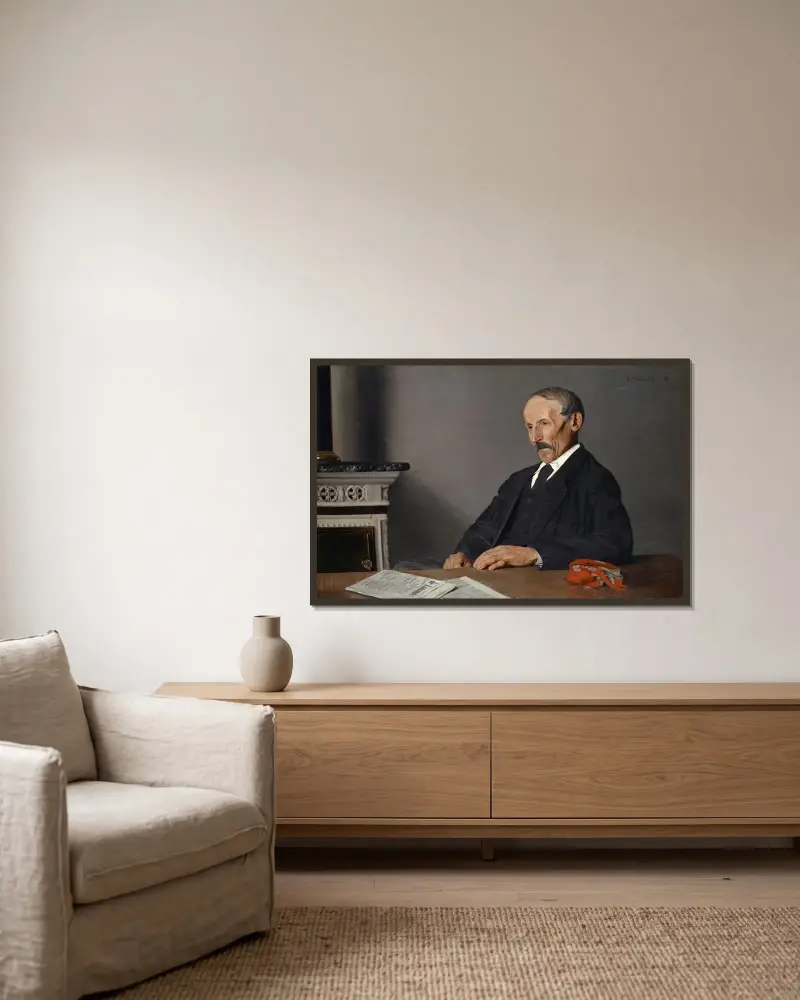 Starý portýr, Félix Vallotton v rámu na stěně