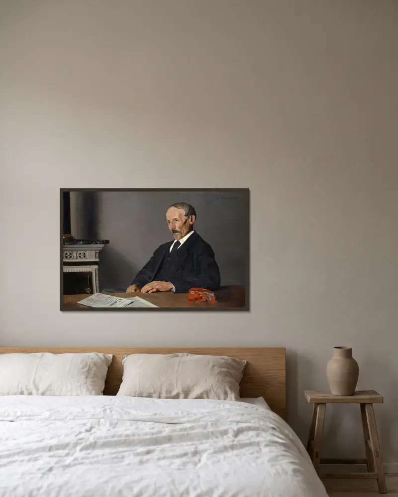 Starý portýr, Félix Vallotton v rámu na stěně