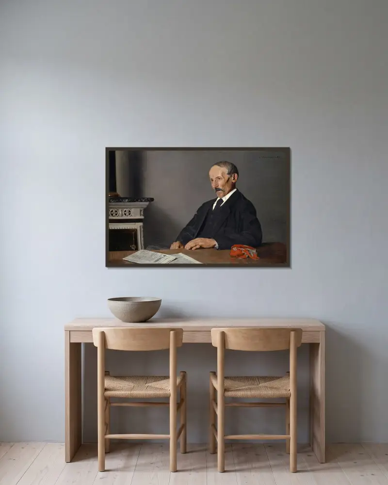 Starý portýr, Félix Vallotton v rámu na stěně