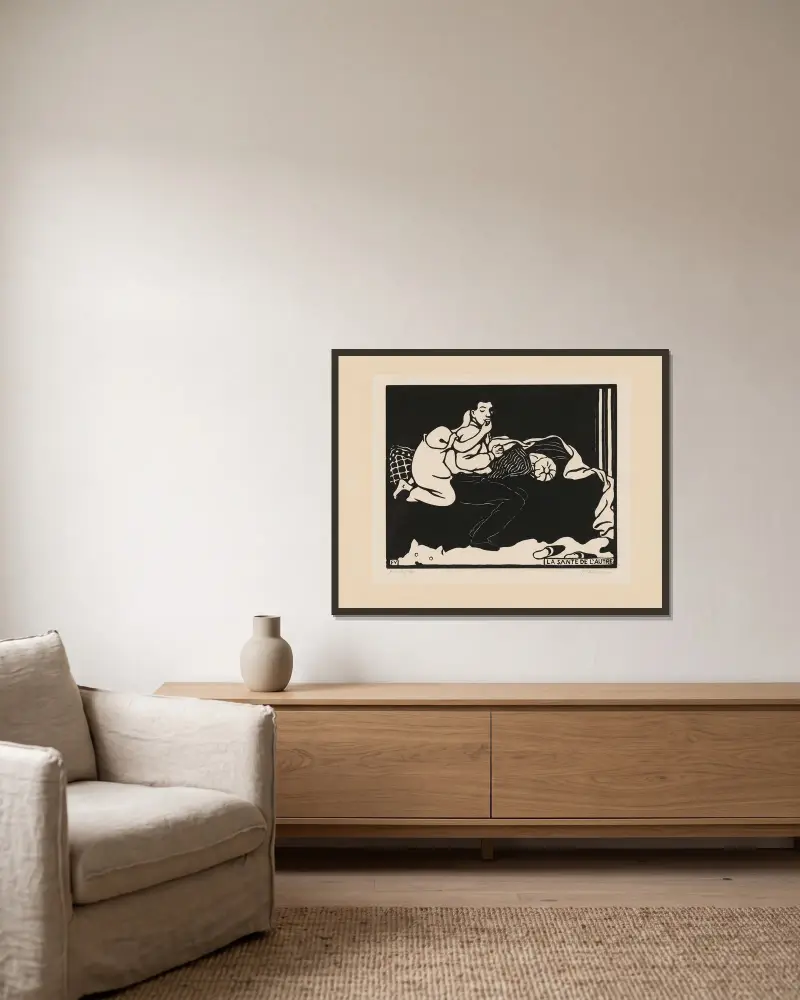 The Other’s Health (La Santé de l’Autre) av Félix Vallotton inramad på en vägg