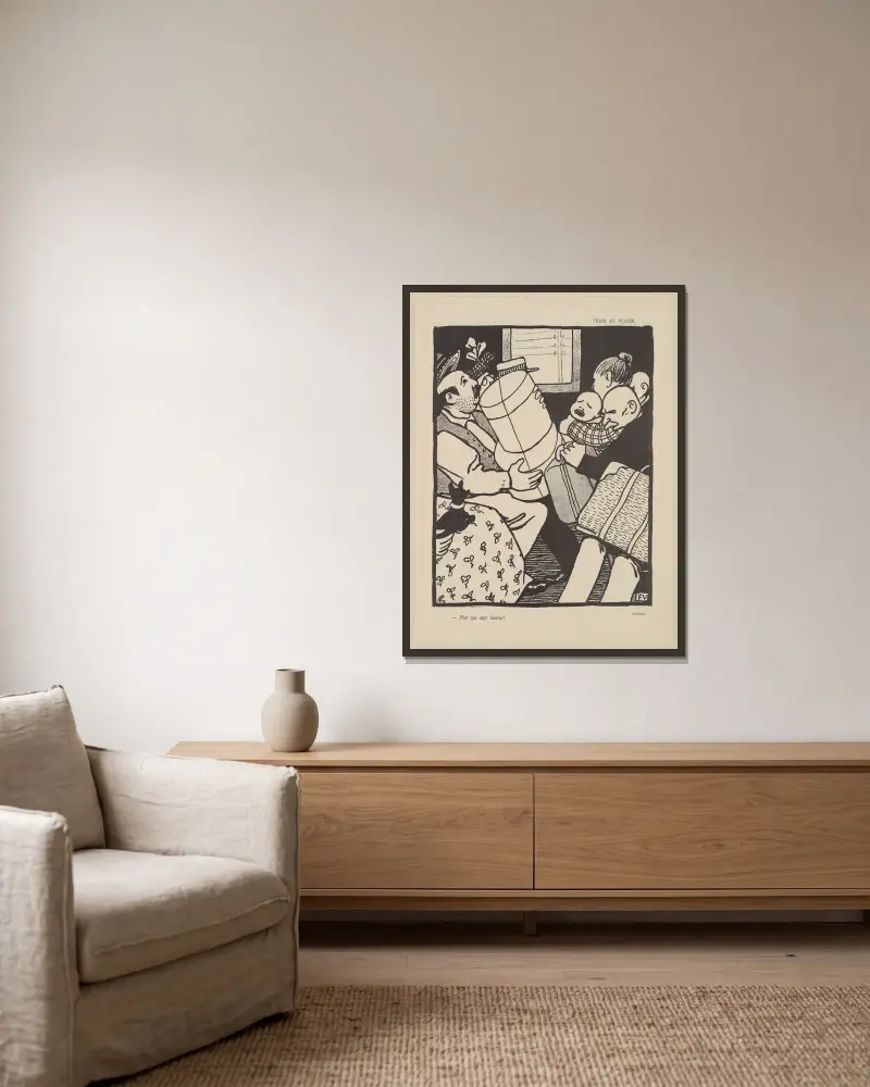 Požitkový vlak, Félix Vallotton v rámu na stěně