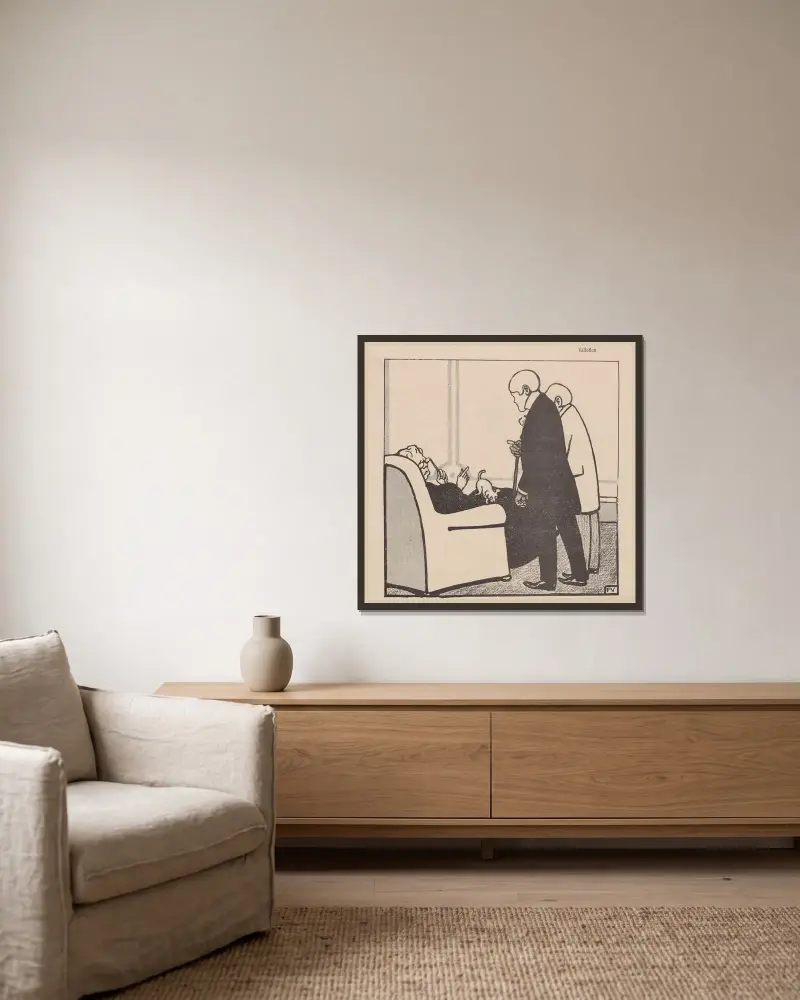 Bez názvu, Félix Vallotton v rámu na stěně