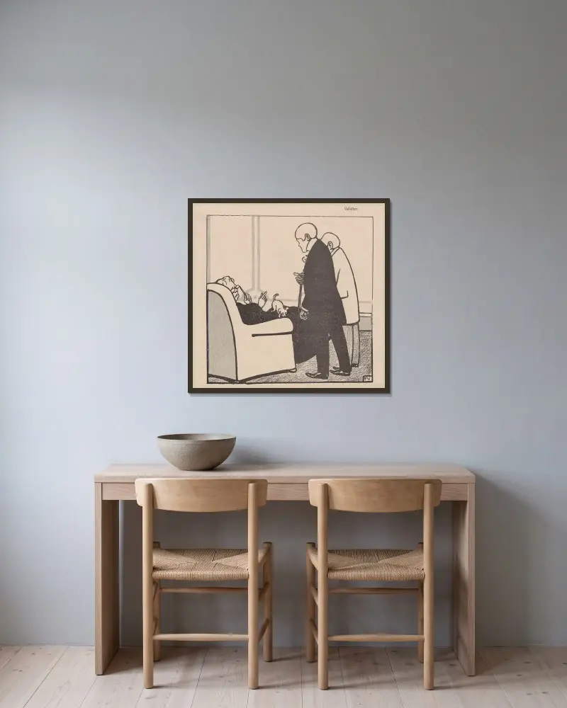 Bez názvu, Félix Vallotton v rámu na stěně
