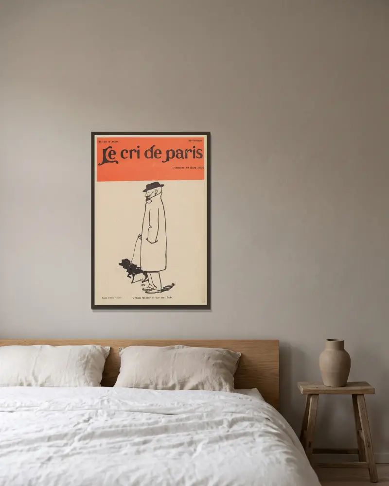 Urbain Gohier et son ami Bob av Félix Vallotton inramad på en vägg
