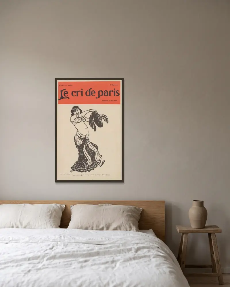 Vous aurez toujours six mois de danse du ventre! (Urbaìn Gohier) av Félix Vallotton inramad på en vägg