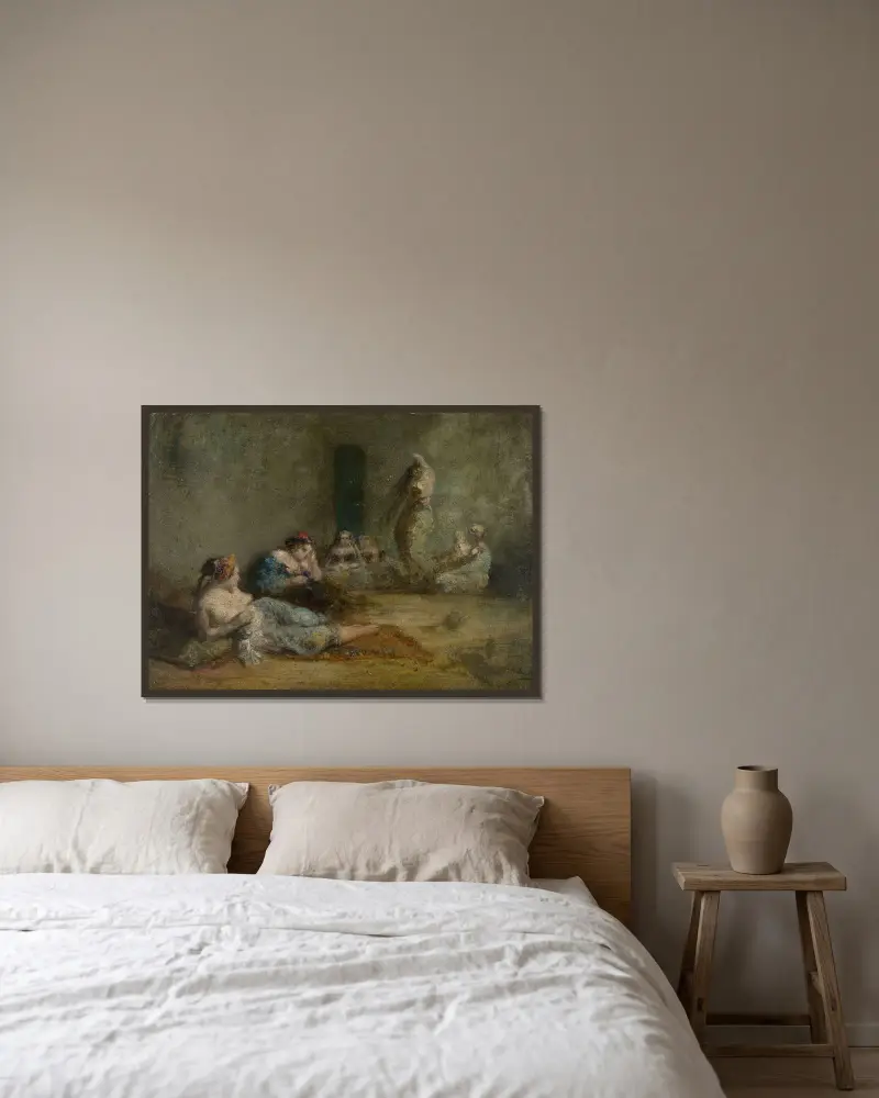 Harem av Félix Ziem inramad på en vägg