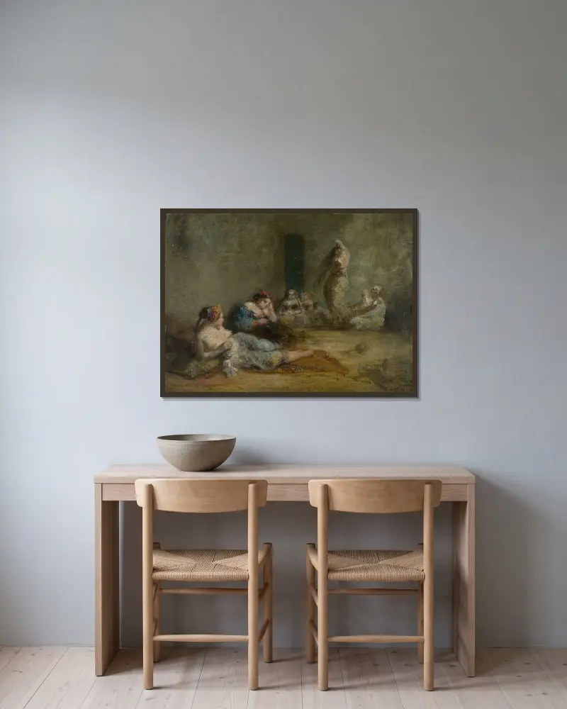 Harem av Félix Ziem inramad på en vägg