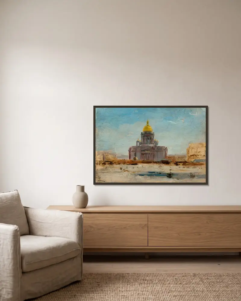 Sankt Petersburg, Sankt Isak av Félix Ziem inramad på en vägg