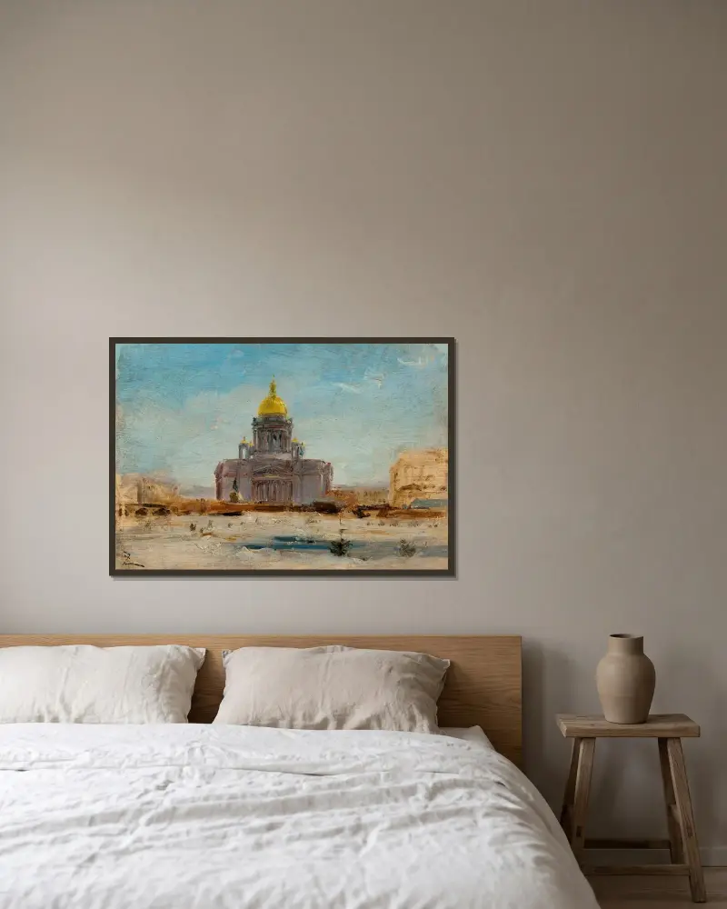 Sankt Petersburg, Sankt Isak av Félix Ziem inramad på en vägg