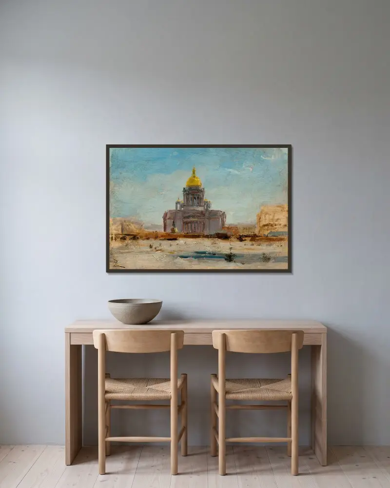 Sankt Petersburg, Sankt Isak av Félix Ziem inramad på en vägg