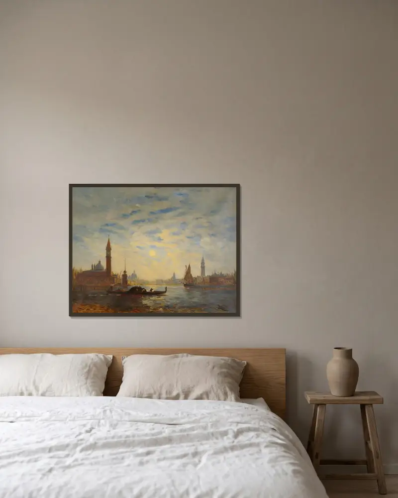 San Giorgio av Félix Ziem inramad på en vägg