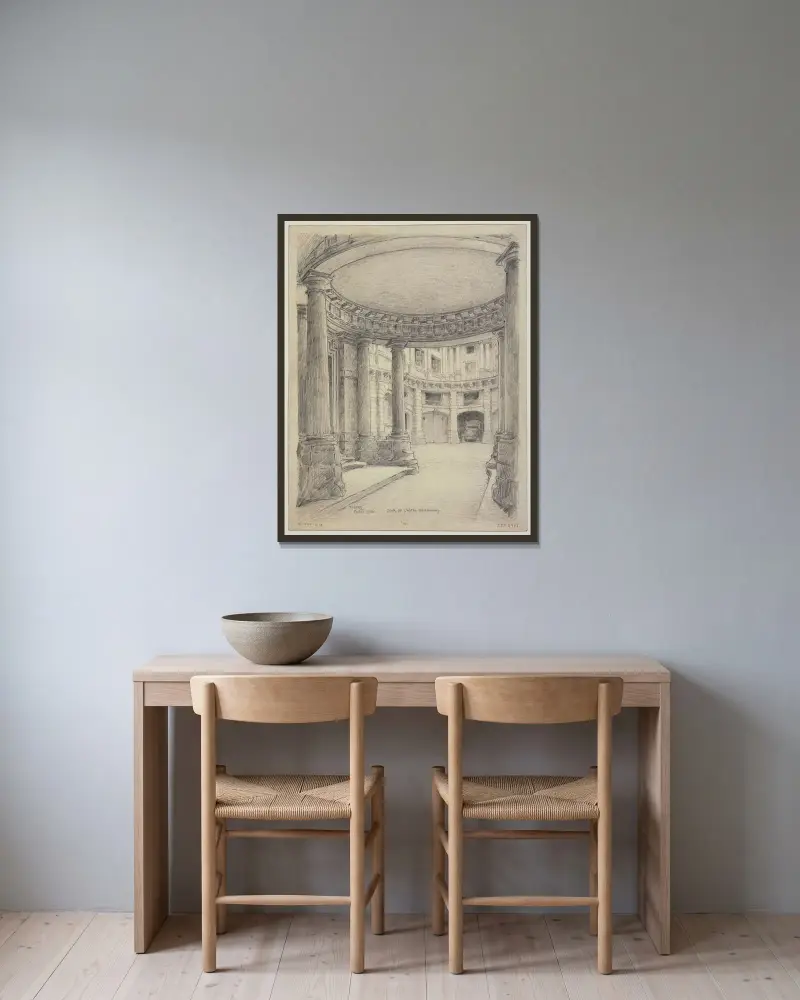 Gården till Hôtel de Beauvais av Ferdinand Boberg inramad på en vägg