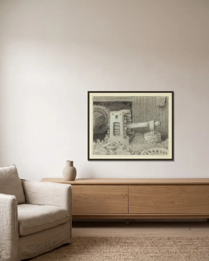 Forssa av Ferdinand Boberg inramad på en vägg
