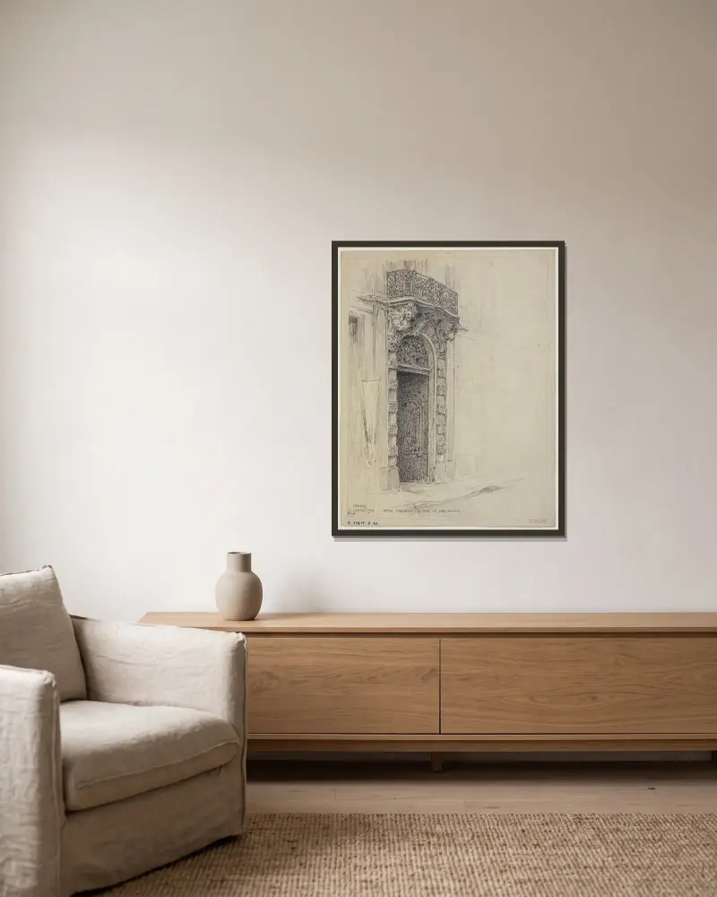 L’Hôtel Chenizot, 51 rue Saint Louis en l’Île av Ferdinand Boberg inramad på en vägg