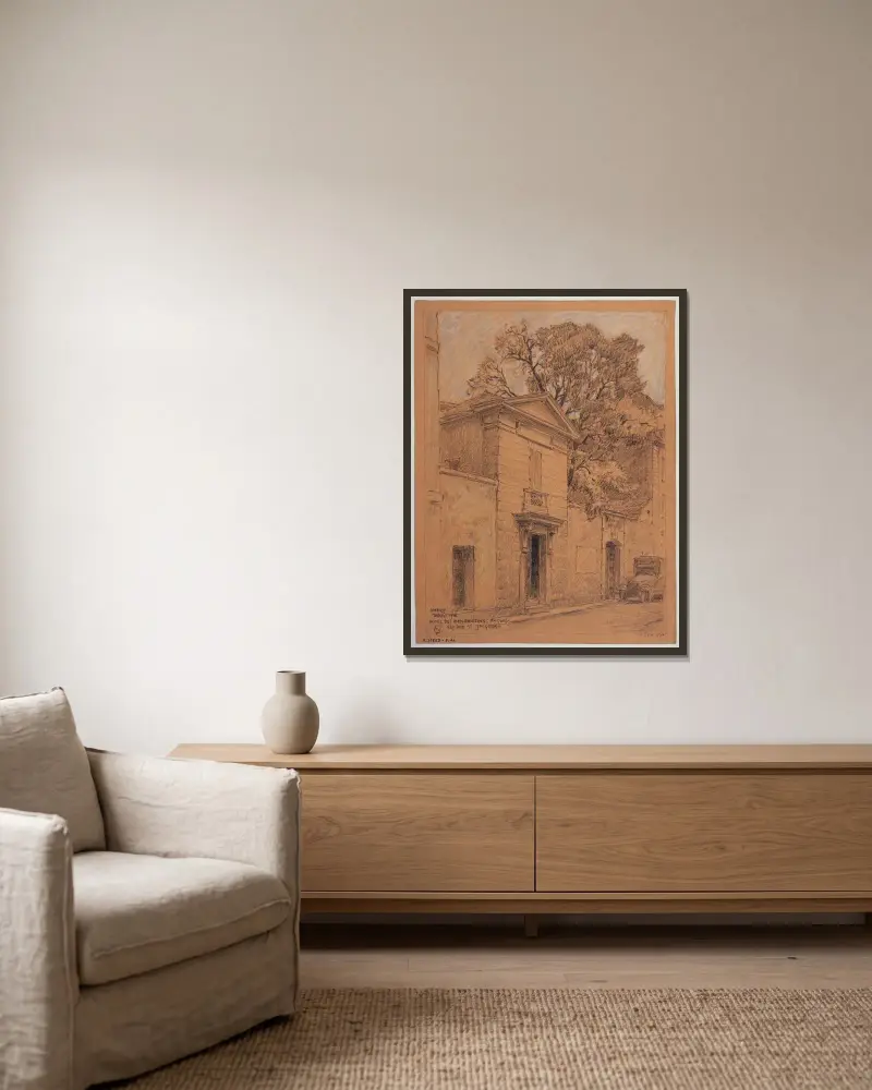L’hôtel des Bénédictins anglais, 269 rue Saint Jacques av Ferdinand Boberg inramad på en vägg