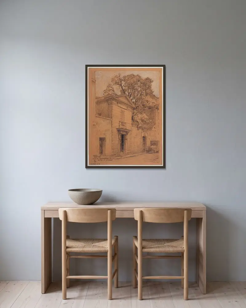L’hôtel des Bénédictins anglais, 269 rue Saint Jacques av Ferdinand Boberg inramad på en vägg