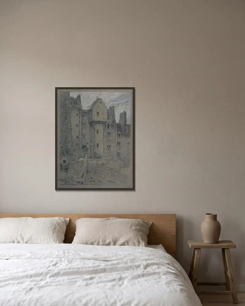Tour dite de Calvin, 21 rue Valette av Ferdinand Boberg inramad på en vägg