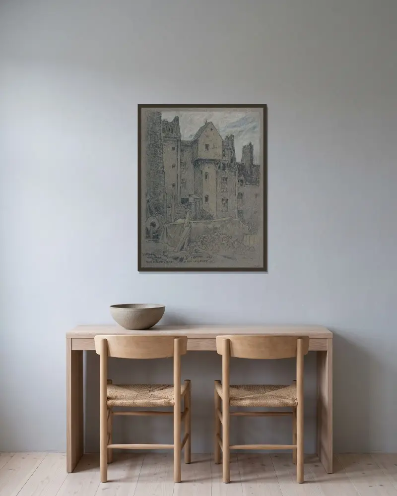 Tour dite de Calvin, 21 rue Valette av Ferdinand Boberg inramad på en vägg