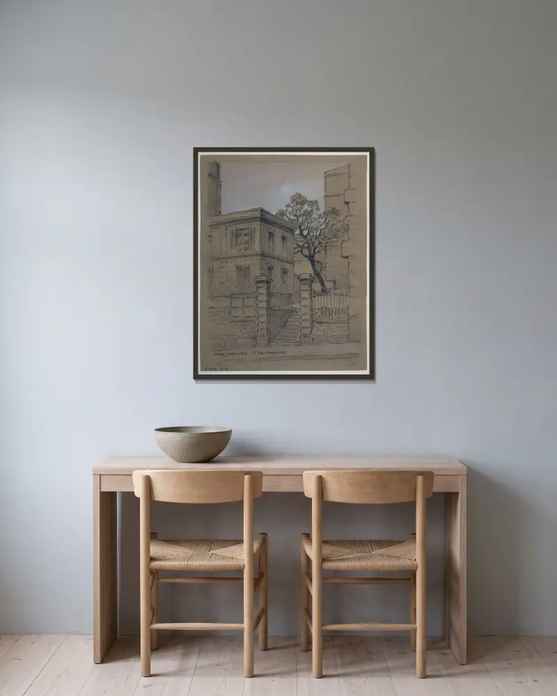 Une maison, 70 rue Damrémont av Ferdinand Boberg inramad på en vägg